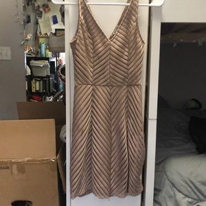 Charlotte Russe- Tan/Nude  V-Neck dress